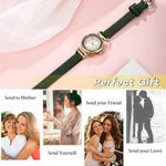 product_image_name-ARHANORY-4pcs/set Women Quartz Watch Luxury Wristwatch Elegant Versatile Necklace Ring Earrings Jewelry - Green-8