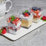 Generic 50pcs 5oz plastic dessert cups with lids and spoons, pudding cups with lids mini dessert cups - image 5