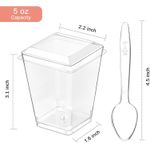 Generic 50pcs 5oz plastic dessert cups with lids and spoons, pudding cups with lids mini dessert cups - image 7