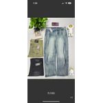 Men's Baggy Cargo Jeans Y2K Hip Hop Grunge Vintage Jeans Loose Fit Pants Streetwear - Black