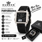 AD  Premium Men's Leather Time Piece - Black