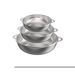 White Label High Quality Stainless Steel Punching Hole Basket With Handle