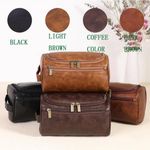 product_image_name-SAKO-Black Premium Men's Leather Travel Organizer Bag-1