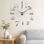 GALUIN 3D Wall Clock DIY Large Modern Design Decal-sliver