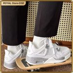 product_image_name-ASHION-High-Quality  Leather Sports Shoes Lightweight PU Sole & Mesh Sneakers - White-5