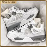 product_image_name-ASHION-High-Quality  Leather Sports Shoes Lightweight PU Sole & Mesh Sneakers - White-7