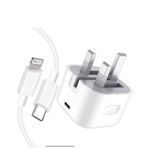 Generic USB-C Fast Wall Charger with Lightning Cable - 3- Pin Plug For iPhone & iPad - image 2