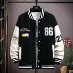 product_image_name-Generic-Dou-color Summer Thin Men's Fashionable Baseball Jacket Windproof Thin Jacket - Black-2