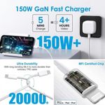 New 150W Fast Charger for iPhone, Ultimate Power Delivery USB C Wall Block Rapid Data Sync Cable - image 2