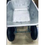 Generic Heavy-Duty Double-Wheel Wheelbarrow – Galvanized Steel Tray, 320kg Capacity - image 3