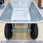 Generic Heavy-Duty Double-Wheel Wheelbarrow – Galvanized Steel Tray, 320kg Capacity - image 4