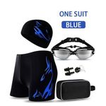product_image_name-Gukbis-Men's Square Leg Swim Briefs Sports Quick Dry Swimsuit Swim Cap Set-5