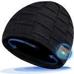 Generic Winter Wireless Knitted Running Hat with Speaker - Black - image 2