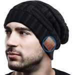 Generic Winter Wireless Knitted Running Hat with Speaker - Black - image 3