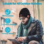 Generic Winter Wireless Knitted Running Hat with Speaker - Black - image 4