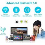 Generic Winter Wireless Knitted Running Hat with Speaker - Black - image 7