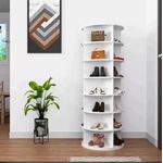 Generic Rotating Shoe Organizer – Modern White Finish (6-Tier, 360° Rotation) - image 2