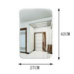 product_image_name-Generic-Oval Square 3D Acrylic Mirror Wall Sticker Adhesive For Bathroom Home Decoration Supplies Waterproof 27*42-4