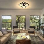SIKITUT Modern LED Flower Ceiling Light 3-Color Dimmable for Corridors Bedrooms Black - image 5