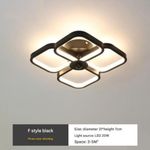 SIKITUT Modern LED Flower Ceiling Light 3-Color Dimmable for Corridors Bedrooms Black - image 7