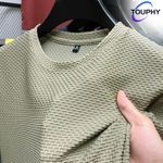 product_image_name-TOUPHY-T-Shirts Cotton Men's Short Sleeve - Beige-1