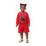 product_image_name-Fashion-1-6 Years 2PCS Baby Girls Summer Print Dress Outfits - Red/Multicolor-1
