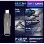 product_image_name-Lexar-D400 USB Flash Pen Drive USB 3.1 Type C/A Memory Stick Dual Slot USB Flash Drive 128GB For Mobile Phone Compute-1