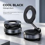 Generic Magnetic suction car vacuum cup holder for car navigation - black alloy - image 3