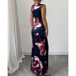 product_image_name-Fashion-Women Printed Floral Sexy Sleeveless Backless Maxi Bodycon Dress Party Evening Black Dress-4