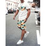 product_image_name-Dou-color-Men's Hawaiian Set 2-in-1 T-shirt and Shorts - Multi Color-1