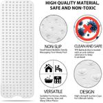 product_image_name-Generic-200 suction cups extra-long non-slip bathroom mat - machine washable, mildew resistant - transparent white-2