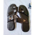 product_image_name-Handmade-Men footwear slippers Black -1