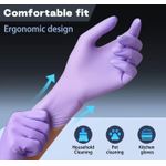 Generic 50Pcs Nitrile/Vinyl Disposable Black Gloves Powder-Free & Latex-Free - image 2