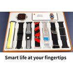 product_image_name-Generic-Ultra 3 Smartwatch + Earpod and 7 Beautiful Straps - Silver/Black-3