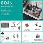 White Label Kitchen Sink Multifunction -Black - image 2