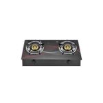 Unbreakable Glass Counter Top 2 in 1 Automatic Gas Stove - Black