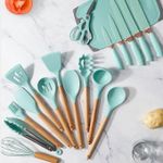 product_image_name-Generic-19-Piece Premium Silicone Non-Stick Cooking Utensils Set with Knife Block & Cutting Board - Heat Resistant - Lime Green-6