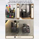 product_image_name-Generic-Bathroom storage rack, toothbrush holder, razor holder, no-drill storage box-grey-2