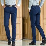 product_image_name-White Label-Slim Fit Chino Trousers - Navy Blue-1