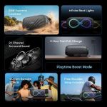 Oraimo SpaceBox Pro Bluetooth Karaoke Speaker 80W Portable Party Speaker with Lights – Grey - image 3