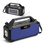 product_image_name-Hf-Portable Wireless Bluetooth Speaker with Solar Panel, FM Radio, Torch & Super Bass Outdoor Loudspeaker Black/Blue/Red -3