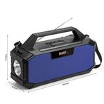 product_image_name-Hf-Portable Wireless Bluetooth Speaker with Solar Panel, FM Radio, Torch & Super Bass Outdoor Loudspeaker Black/Blue/Red -4