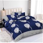 Spice Bedsheets Queen Size 3 Pillowcases 1 Bedsheet-Blue And Gray