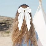 Generic 3pieces Satin Bow Hair Clip - Set (Red Black White) - image 2