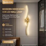 Generic Modern minimalist antler LED wall lamp, linear light, three-color temperature adjustable wall lamp.
