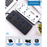 Generic 5-meter extra-long multi-port power strip with USB ports - image 3