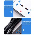 Generic 5-meter extra-long multi-port power strip with USB ports - image 4