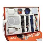 Generic Smartwatch Complete Set Bundle - Wireless Power Bank + Multiple Straps + Charger - Multicolor