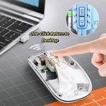 product_image_name-Generic-TM01 Ultra-thin Wireless Mouse 2.4G Bluetooth Dual Mode Rechargeable Transparent Silent Mouse  Black -3