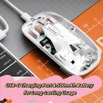 product_image_name-Generic-TM01 Ultra-thin Wireless Mouse 2.4G Bluetooth Dual Mode Rechargeable Transparent Silent Mouse  Black -7